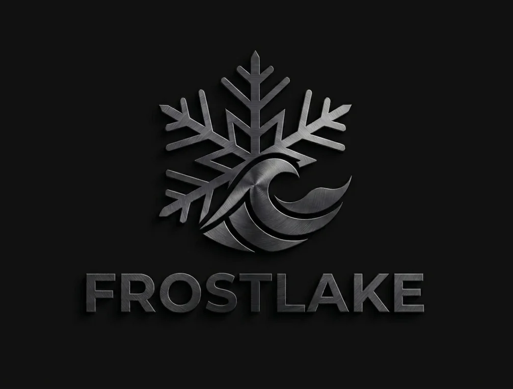 Frostlake — a snowflake crystal with a breaking wave through it